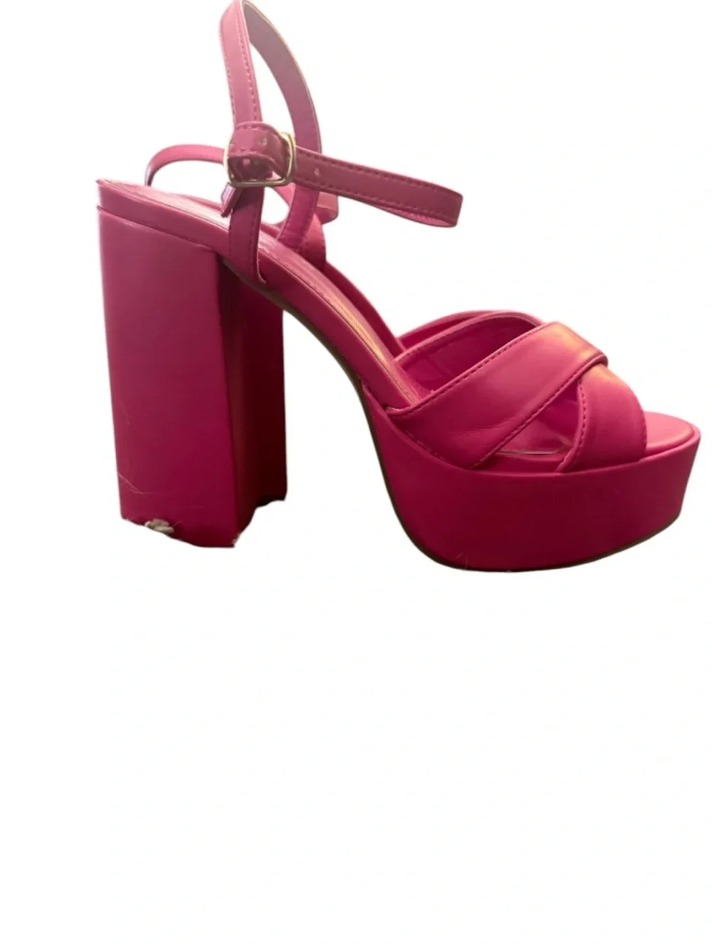 Rampage Women’s Pink Platform Block Heel Sandals